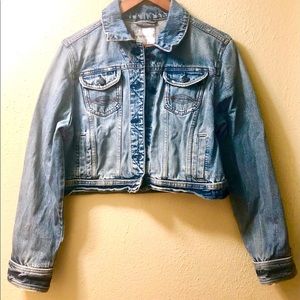 No Boundaries Cropped Denim jacket